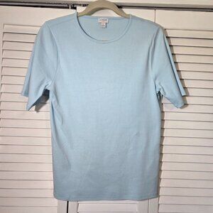 J.Crew Factory Perfect Fit Scoop Tee Light Blue Sz. L